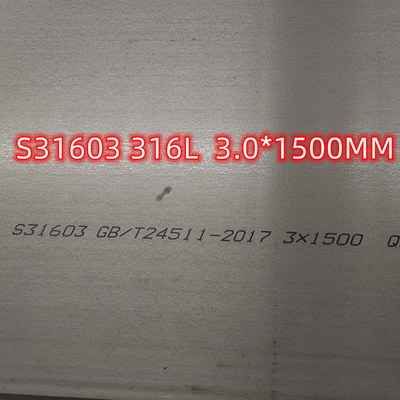 ASTM A240 S31603 Właściwości płyty ze stali nierdzewnej 316L Płyty ze stali nierdzewnej 316L