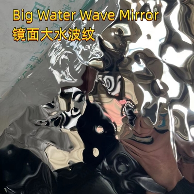 304 316 Stamping Mirror Nierdzewna blacha stalowa Wave Water For Wall 2000mm 0,6mm