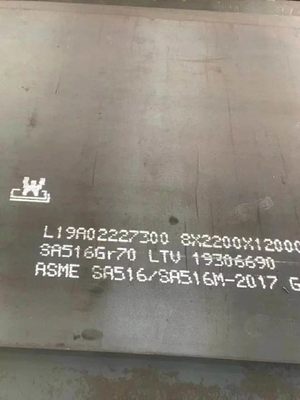 ASME SA516 Grade 70 Płyta ze stali węglowej, płyta ze stali walcowanej na gorąco do kotła