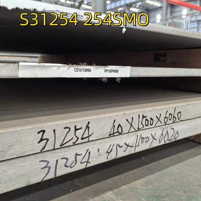 ASTM A240 SS 254SMO S31254 Grubość 6 mm x 4' x 8 Płyty ze stali nierdzewnej DIN 1.4547 F44 40*1500*6000MM