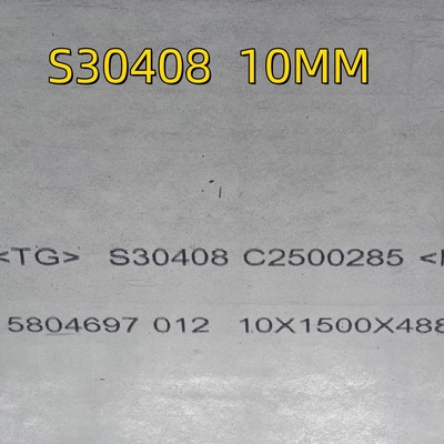ASME SA240 AISI 304 S30408 Płytka ze stali nierdzewnej walcowana na gorąco NO.1 Powierzchnia 1.4301 Płytka EN 10204 3.1
