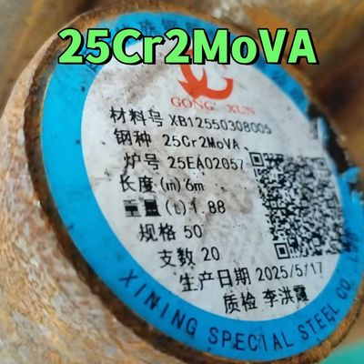 Pręt okrągły ze stali stopowej 25Cr2MoVA walcowanej na gorąco 50*6000mm do śrub i nakrętek turbin pracujących w wysokiej temperaturze