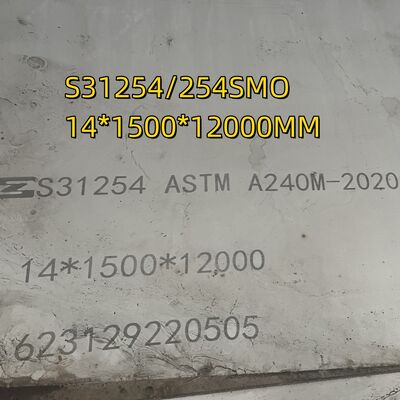 254SMO S31254 Super Austenitic Stainless Steel Sheet 1.4547 6 Molybdénová slitina pro zařízení na odsolování mořské vody