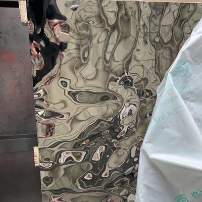 Lustro z falą wodną Blacha ze stali nierdzewnej 1220x2440mm Format 0,8 Klasa 304 316L