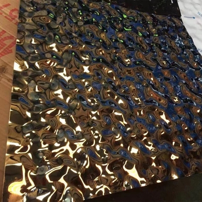 0.5*1220x2440mm Woda ze stali nierdzewnej Wodorowa Płytka Płytkowa 201 Średnia Płytkowa Złoto Różowe