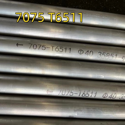 Wysokiej wytrzymałości cieplna 7075 T6511 Soild Rod Aluminium Alloy OD40mm Do samolotów