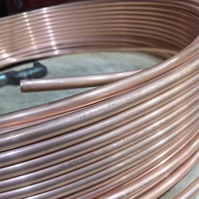 Rury miedziane czyste 99,9% JIS H3300 OD 1 1/4 ′′ x grubość 2 mm x L 3500 mm Czerwone rury miedziane 9,5 * 1.5