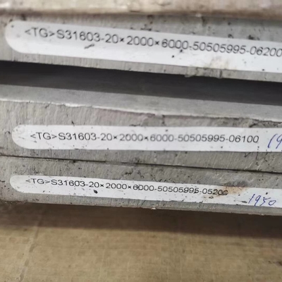 55 mm grubości stal nierdzewna 316L Płytka 2000*6000 mm Din1.4404 s31603 12 mm grubości Płytka SS stopień 316