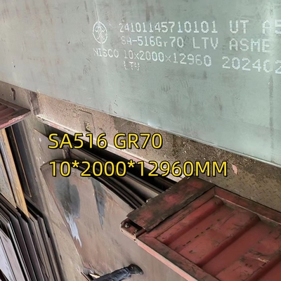 Płytka ze stali węglowej ASTM A-516 Gr 70 (szerokość 6 ft x długość 40 ft) grubość 3/8 IN Zgodnie z EN10204 3.1 Cert