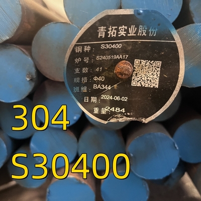 ASTM A276 Stopień 304 SS304 S30400 1.4301 Okrągły pręt Jasny Polerowany OD 150MM