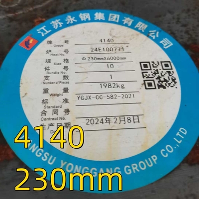 AISI 4140 Scm440 42CrMo4 1.7225 QT Gorąco walcowana stopa okrągła ze stopu stalowego OD 290mm