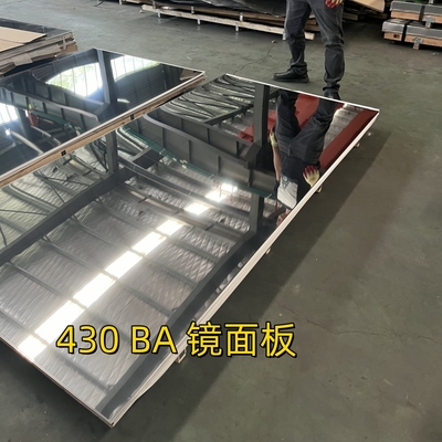 SUS430 2BA Blacha ze stali nierdzewnej walcowanej na zimno, powierzchnia lustrzana 8K z folią PVC 1,2*1250*2500mm
