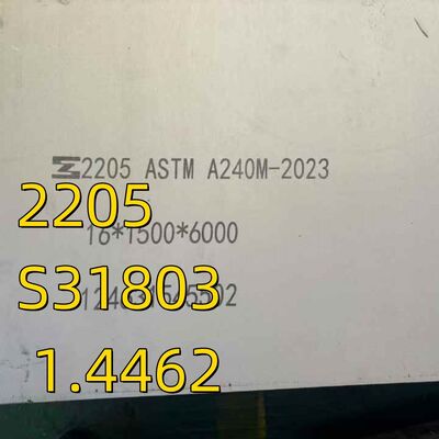 ASTM A182 F51 Płytka ze stali nierdzewnej 38*1220*2440mm S31803 1.4462 Płytka ze stali podwójnej