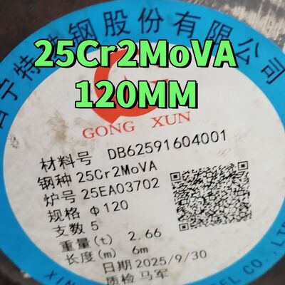 25Cr2MoVA Stopiona stal okrągła pręt 120 mm średnica 6000 mm długość gorąco walcowana stal odporna na ciepło dla śrubokrętów o wysokiej temperaturze